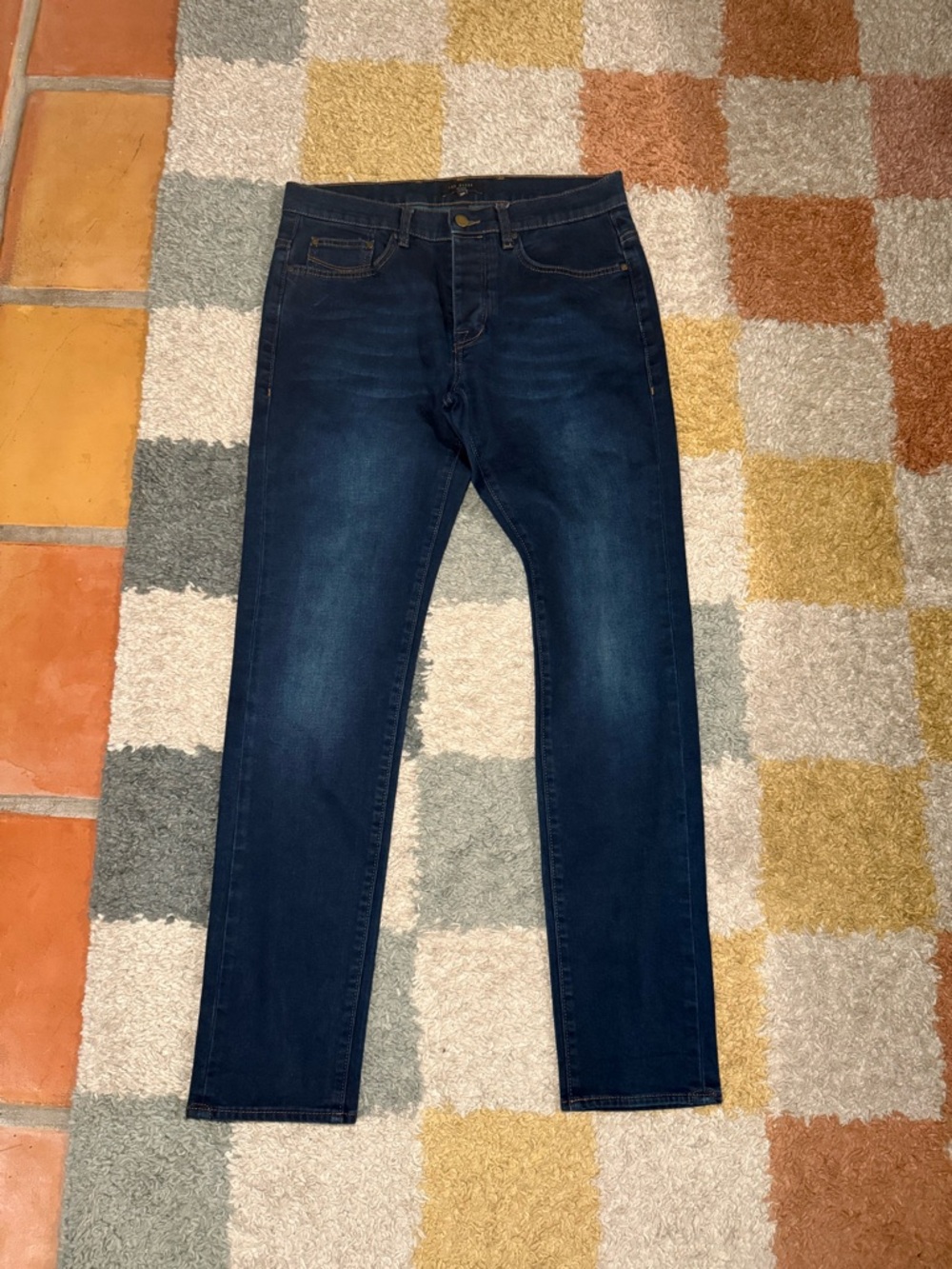 Ted Baker Slim Fit Dark Blue Stretch Jeans
